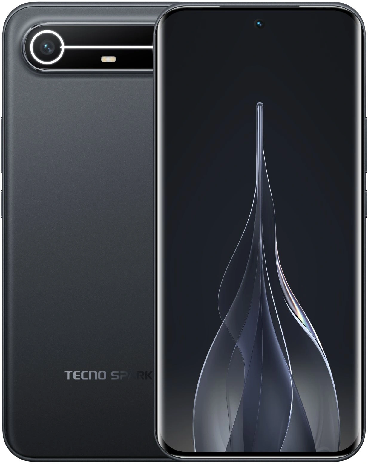 Смартфон Tecno Spark Slim 256Gb 8Gb черный моноблок 3G 4G 2Sim 6.78" 1224x2720 Android 15 50Mpix 802.11 a/b/g/n/ac/ax NFC GPS GSM900/1800 Protect FM