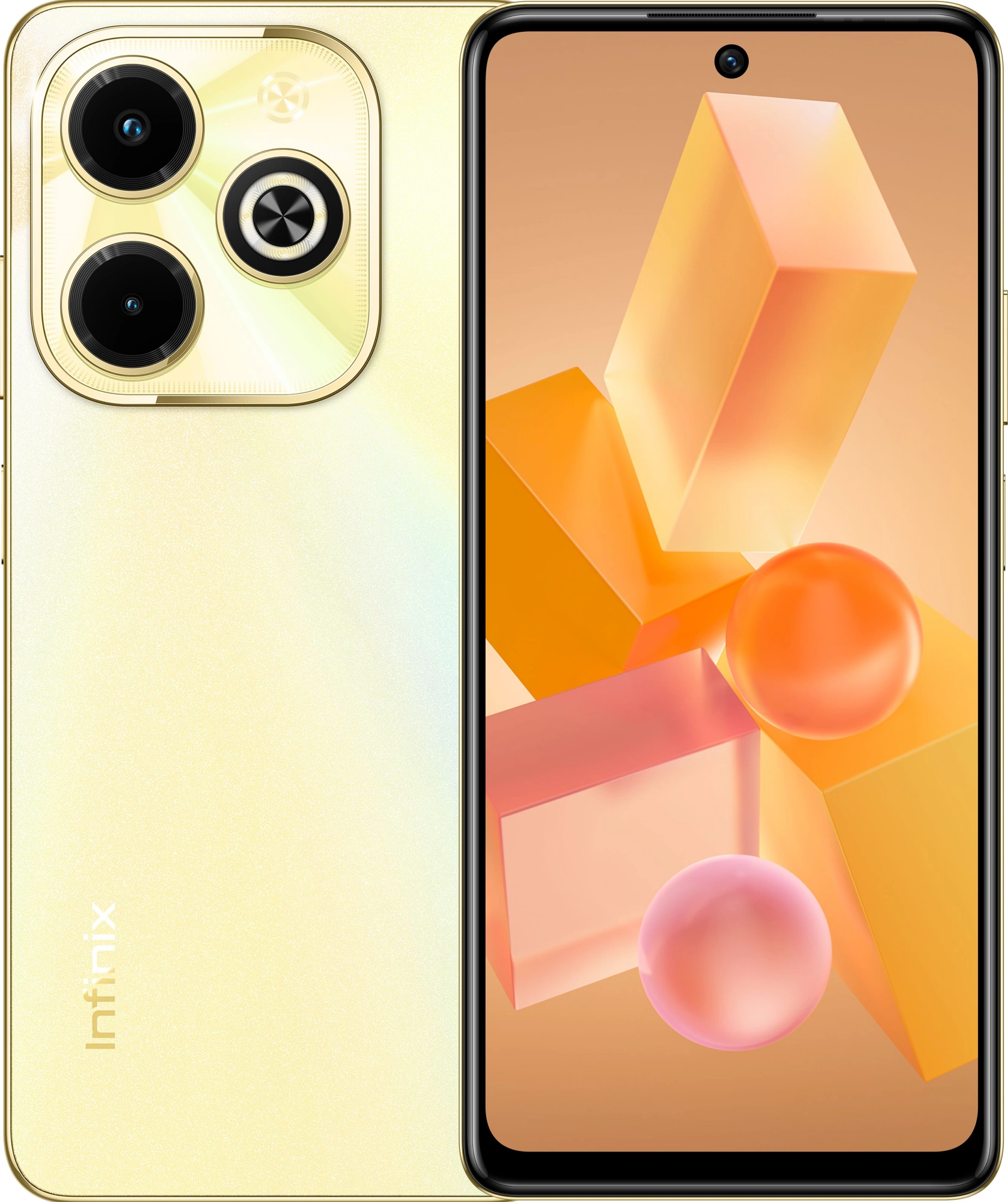 Смартфон Infinix X6528B Hot 40i 256Gb 8Gb золотой моноблок 3G 4G 2Sim 6.56" 720x1612 Android 13 50Mpix 802.11 a/b/g/n/ac NFC GPS GSM900/1800 GSM1900 Protect FM A-GPS microSD max2048Gb