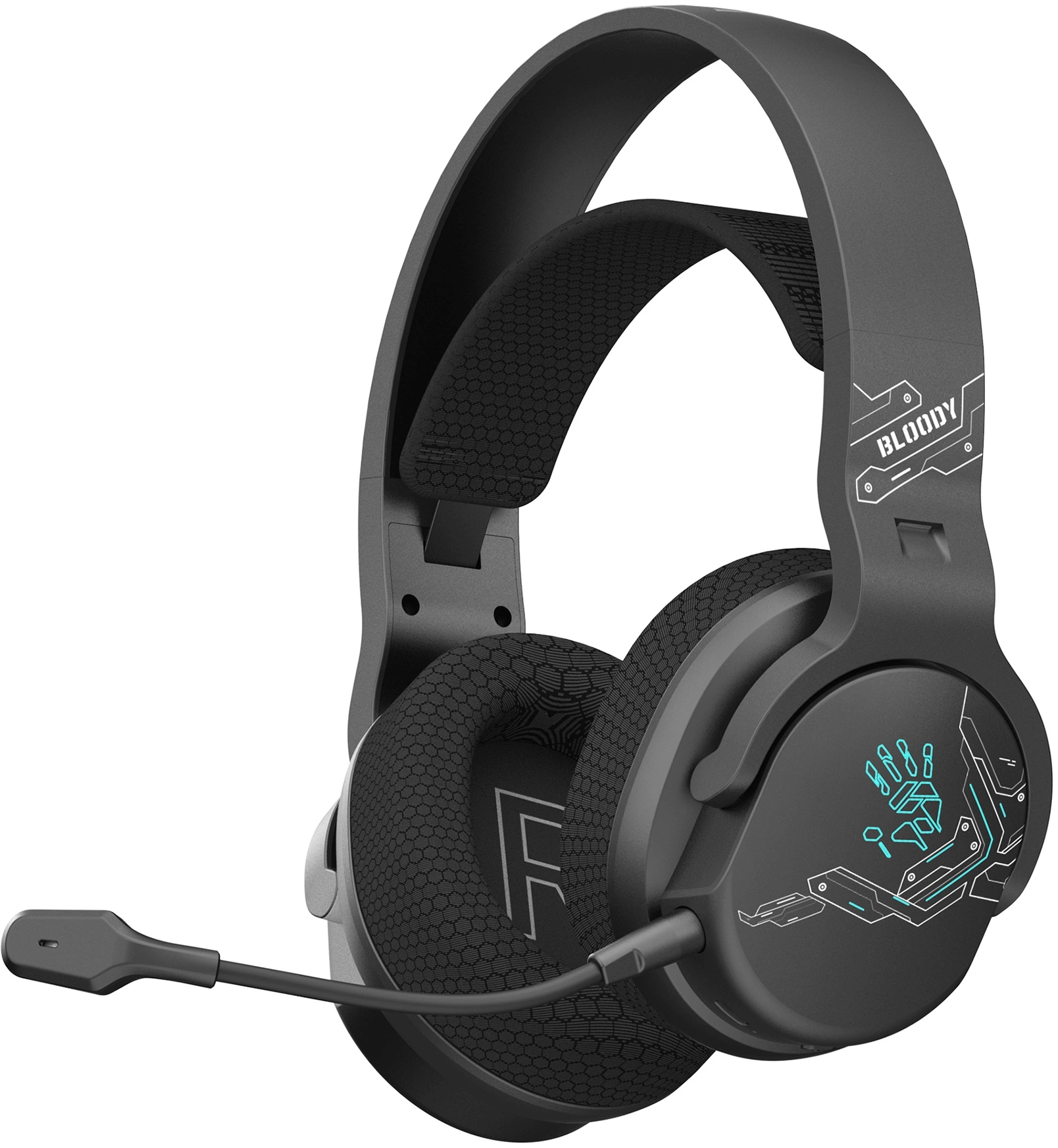 Наушники с микрофоном A4Tech Bloody GR370 черный мониторные BT/Radio/3.5mm оголовье (GR370)