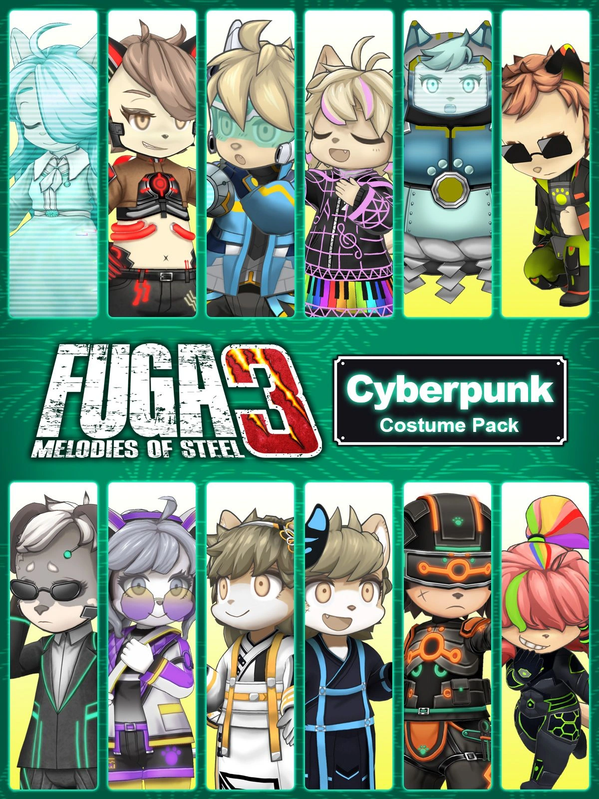 Дополнение к игре для ПК H2 Interactive Fuga: Melodies of Steel 3 - Cyberpunk Costume Pack (12+)