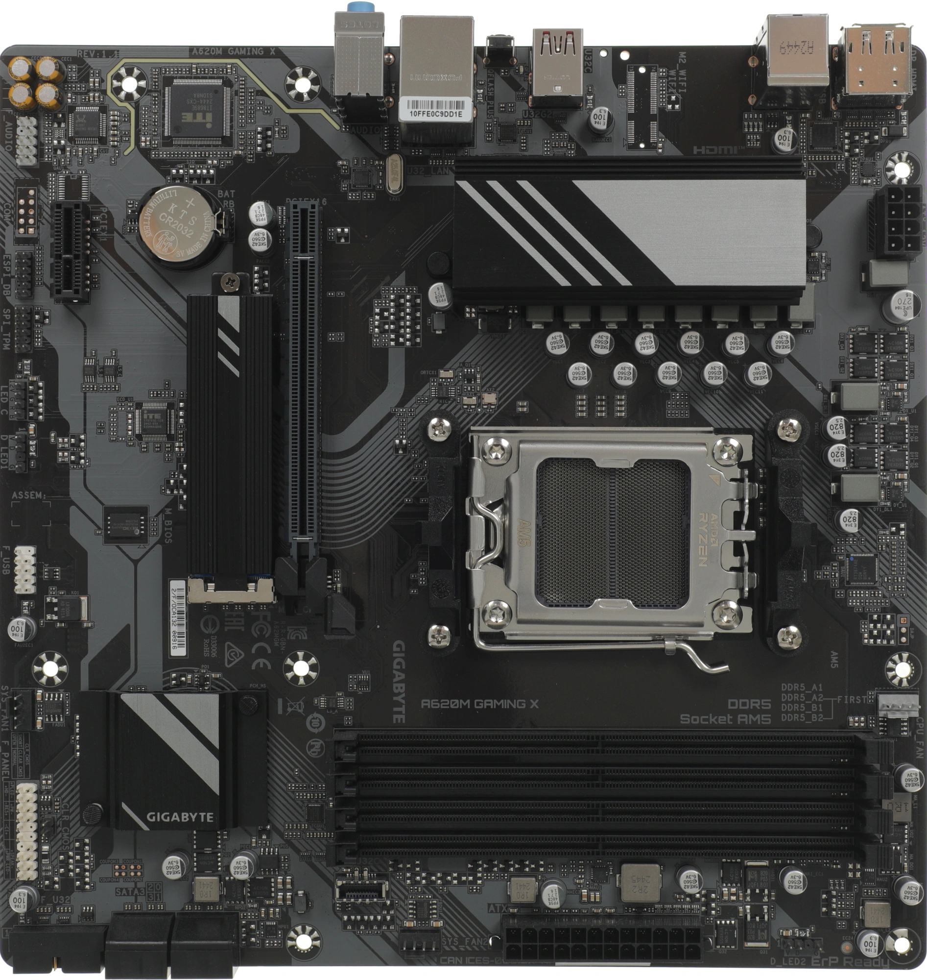 Материнская плата Gigabyte A620M GAMING X Socket AM5 AMD A620 4xDDR5 mATX AC`97 8ch(7.1) GbLAN RAID+HDMI+DP