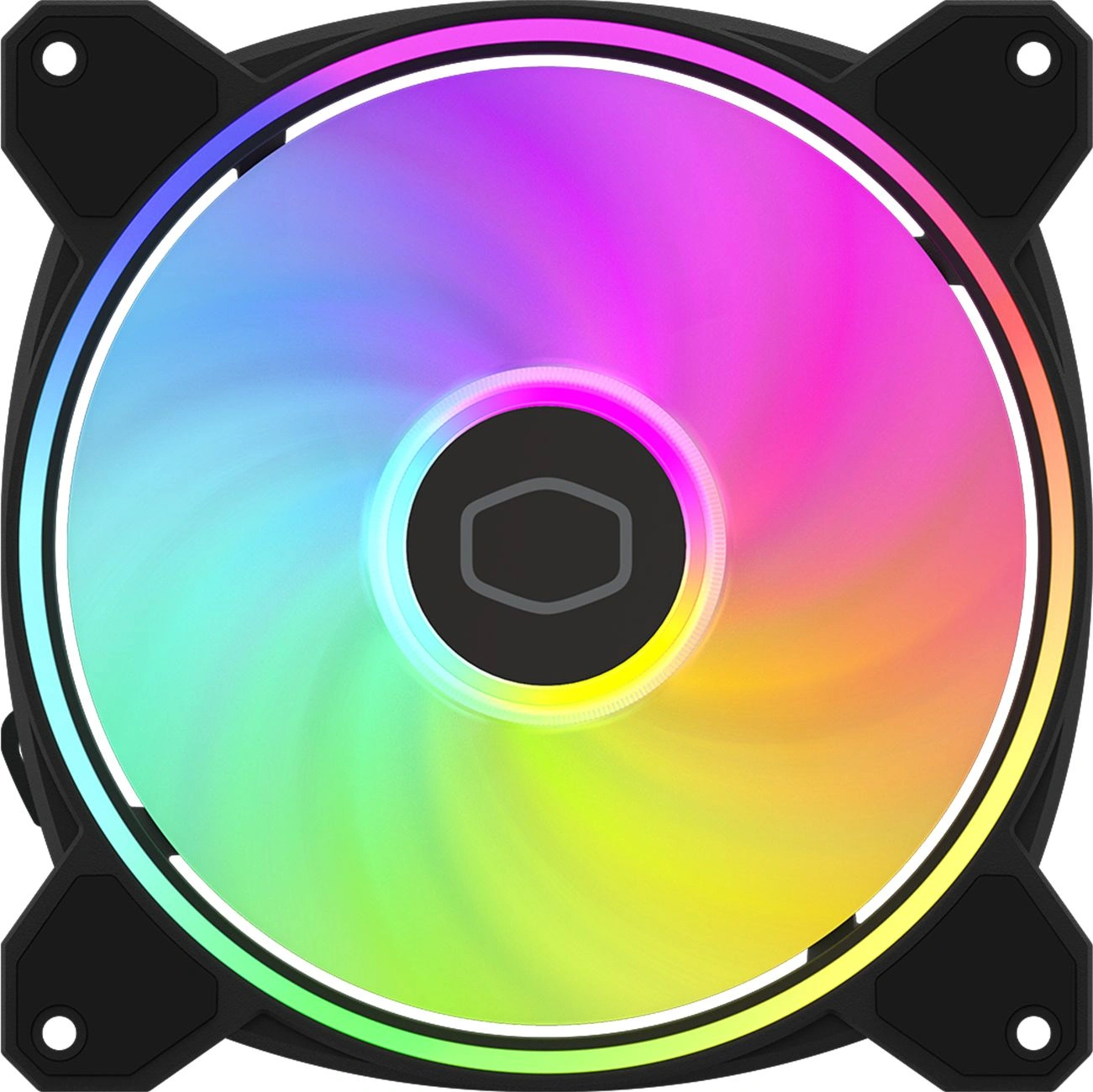 Вентилятор для корпуса Cooler Master MasterFan MF140 Halo2 ARGB 140х140x25 черный 4-pin 27дБ (MFL-B4DN-16NP2-R2) Ret