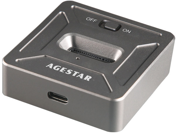 Док-станция SSD AgeStar 31CBNV1C NVMe алюминий серый M2 2280 M-key