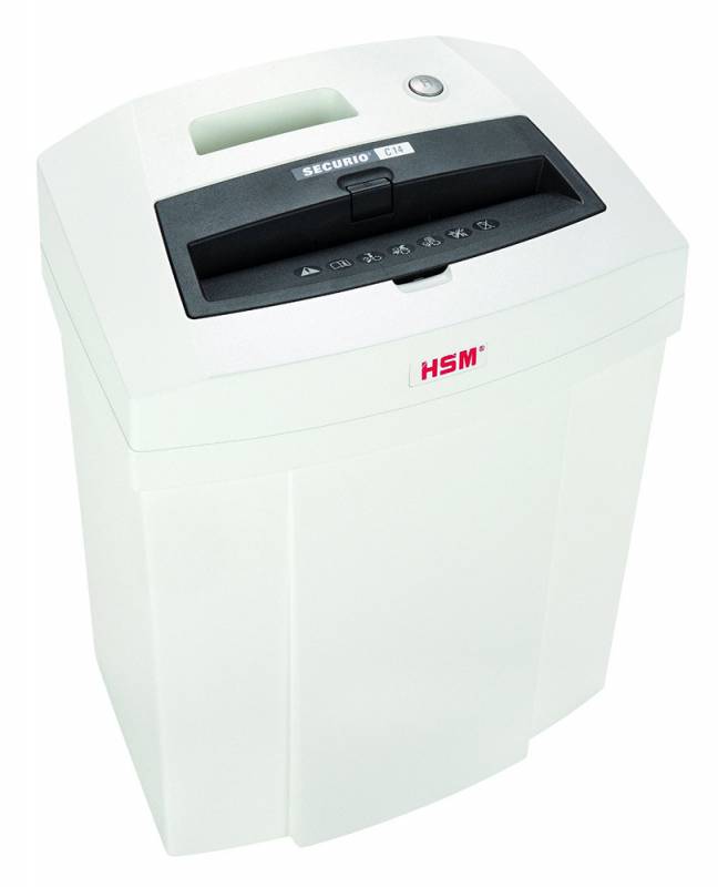Шредер HSM Securio C14-3,9 (секр.Р-2) ленты 14лист. 20лтр. скрепки скобы пл.карты