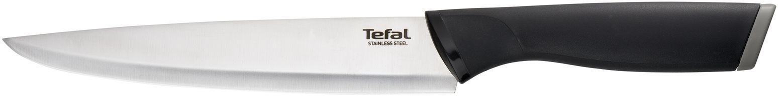 Нож кухонный Tefal K2213704 (2100121731) стальной универсальный лезв.200мм прямая заточка серебристый/черный пласт.коробка