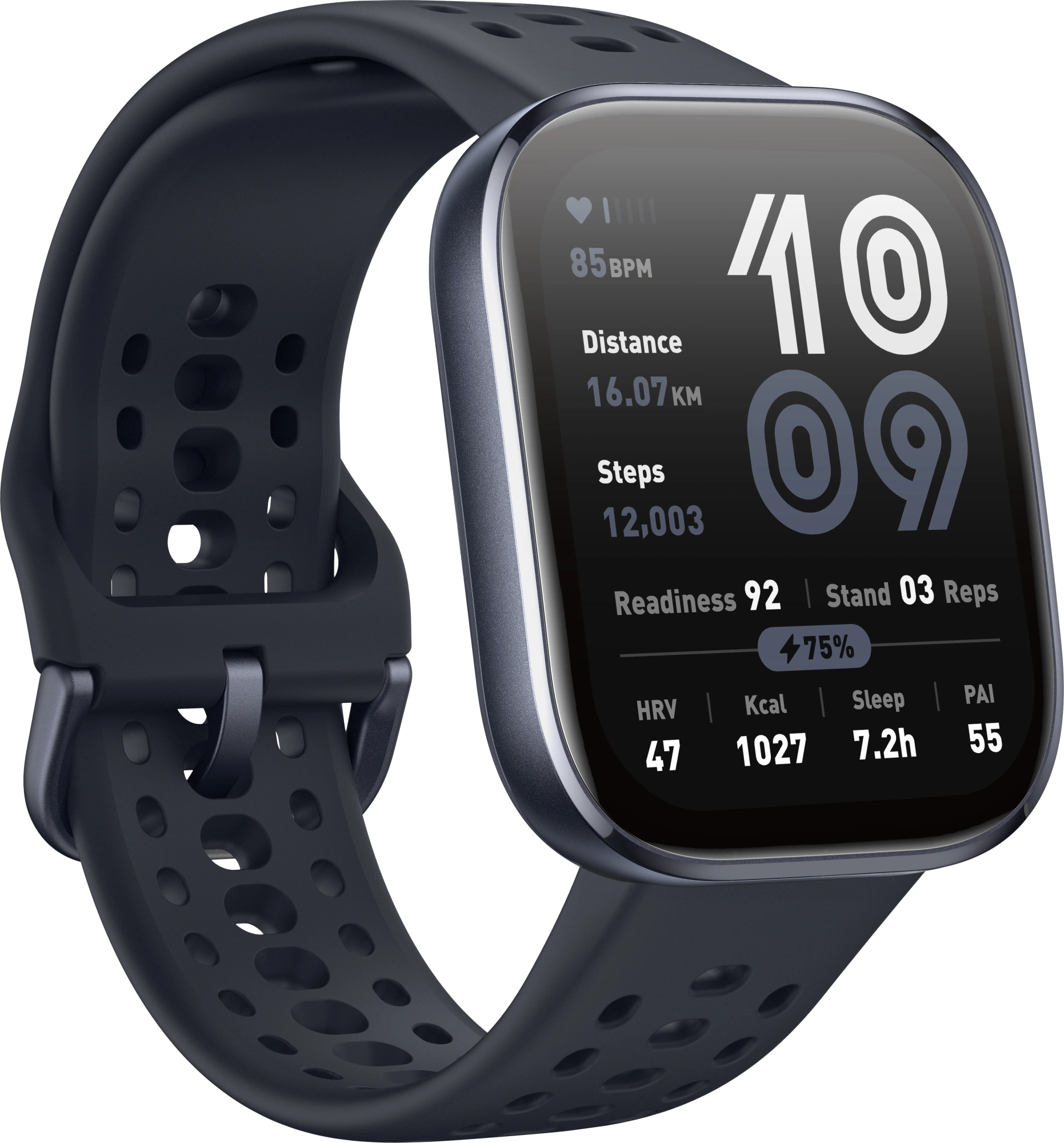Смарт-часы Amazfit Bip 6 A2435 1.97" AMOLED корп.черный рем.черный разм.брасл.:130-195мм (6970100377866)