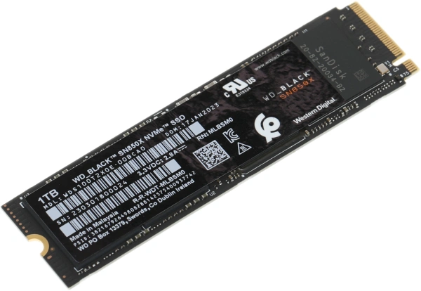 Накопитель SSD WD PCIe 4.0 x4 1TB WDS100T2X0E Black SN850X M.2 2280