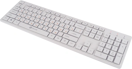 Клавиатура + мышь Оклик 240M клав:белый мышь:белый USB беспроводная slim Multimedia (1091258)