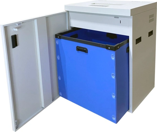 Шредер Office Kit S1350 3,9x35 белый (секр.P-4) фрагменты 35лист. 135лтр. скрепки скобы пл.карты CD