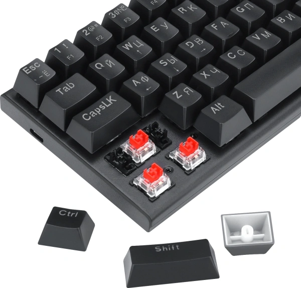 Клавиатура Defender Cairon GK-081 механическая черный USB Multimedia LED (45081) кабель 1.8м