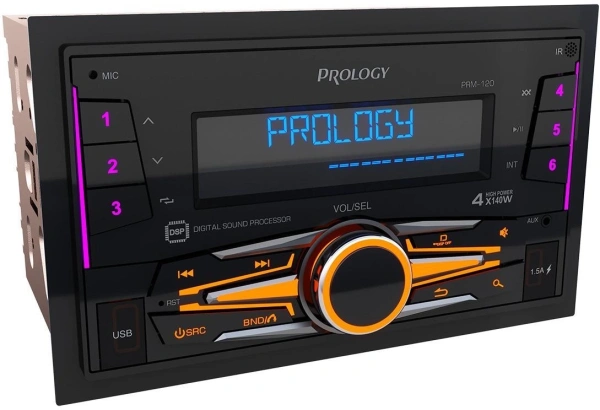 Автомагнитола Prology PRM-120 2DIN 4x140Вт v4.2 AUX DSP 3 ПДУ (PRPRM120)