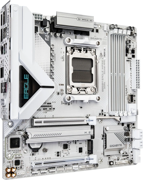 Материнская плата Gigabyte B850M EAGLE WIFI6E ICE Socket AM5 AMD B850 4xDDR5 mATX AC`97 8ch(7.1) 2.5Gg RAID+HDMI+DP