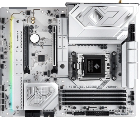 Материнская плата Asrock X870 STEEL LEGEND WIFI Socket AM5 AMD X870 4xDDR5 ATX AC`97 8ch(7.1) 2.5Gg RAID+HDMI