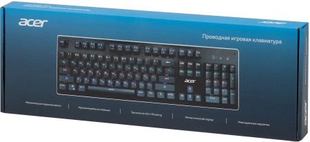 Клавиатура Acer OKW127 механическая черный USB Multimedia for gamer LED (ZL.KBDEE.00H) кабель 1.8м