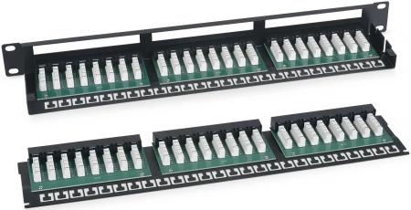 Патч-панель Cabeus PLHD-48-CAT.5E-DUAL 19" 1U 48xRJ45 кат.5E UTP