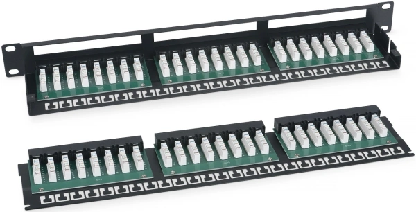 Патч-панель Cabeus PLHD-48-CAT.5E-DUAL 19" 1U 48xRJ45 кат.5E UTP