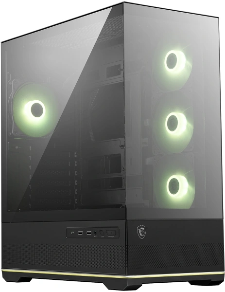Корпус MSI MAG Pano 110R PZ черный без БП ATX 6x120mm 4x140mm 2xUSB3.0 audio AirDuct bott PSU