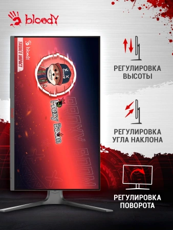 Монитор Bloody 27" MN272Q темно-серый IPS LED 1ms 16:9 HDMI M/M матовая HAS Piv 400cd 178гр/178гр 2560x1440 240Hz G-Sync FreeSync DP 2K 6.55кг