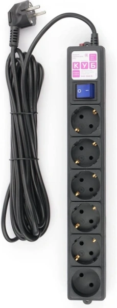 Сетевой фильтр Powercube SPG6-B2 5м (6 розеток) черный (коробка)