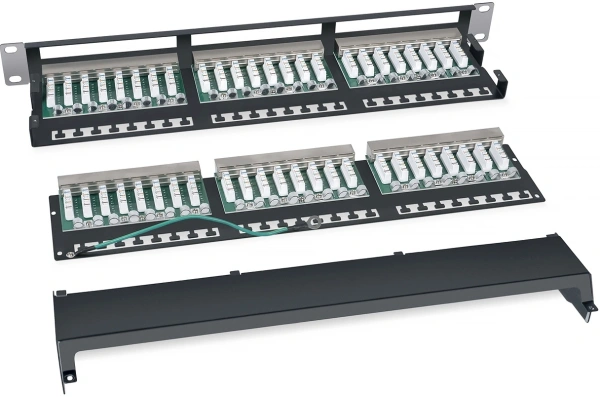 Патч-панель Cabeus PLHD-48-CAT.5E-SH-DUAL IDC-1U 19" 1U 48xRJ45 кат.5E FTP