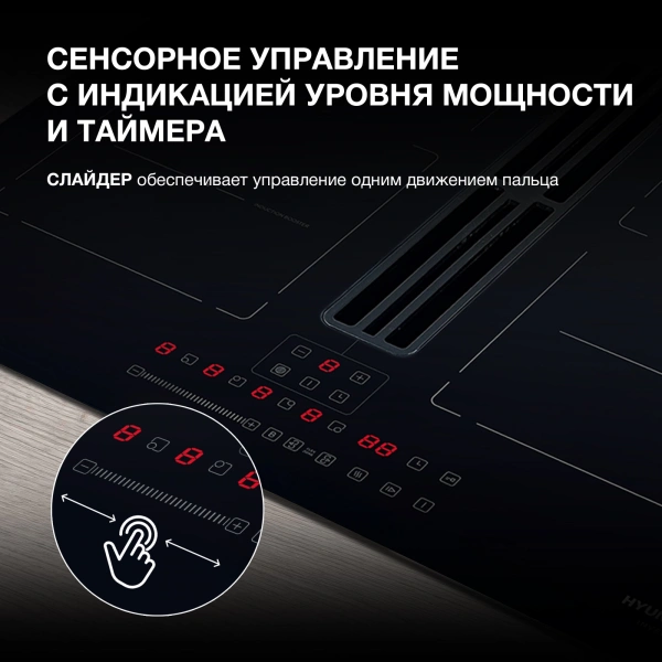 Индукционная варочная поверхность Hyundai HHIH 6858 BG черный