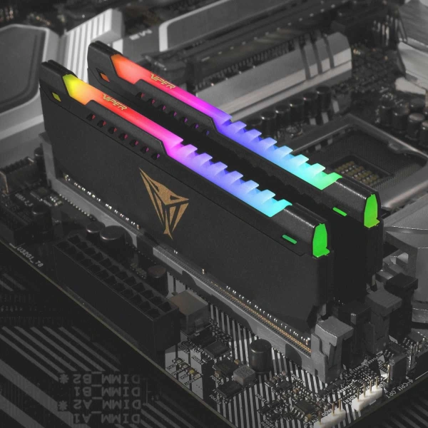 Память DDR4 2x16Gb 3200MHz Patriot PVSR432G320C8K Viper Steel RGB RTL Gaming PC4-25600 CL18 DIMM 288-pin 1.35В dual rank с радиатором Ret