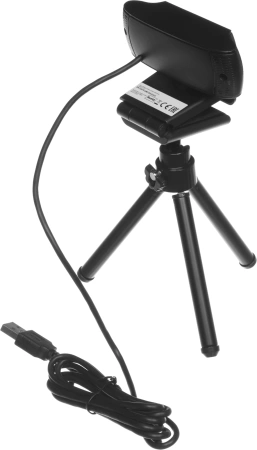 Камера Web Defender G-Lens 2590 черный 3.7Mpix (2160x1440) USB2.0 с микрофоном для ноутбука (63113)