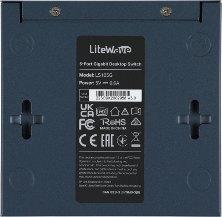 Коммутатор TP-Link LS105G (L2) 5x1Гбит/с неуправляемый