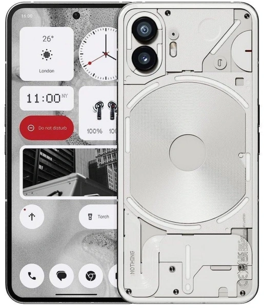 Смартфон Nothing A065 Phone 2 256Gb 12Gb белый моноблок 3G 4G 2Sim 6.7" 1080x2412 Android 13 50Mpix 802.11 a/b/g/n/ac/ax NFC GPS GSM900/1800 Protect