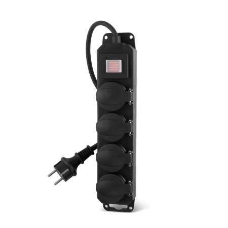 Сетевой фильтр Buro 400MDP-3-B 3м (4 розетки) черный (коробка)