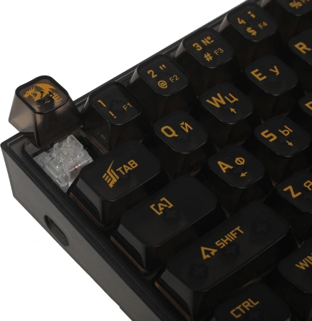 Клавиатура Redragon Fizz механическая прозрачный/черный USB Multimedia for gamer LED (71737) кабель 1.8м