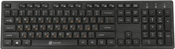 Клавиатура + мышь Оклик 240M клав:черный мышь:черный USB беспроводная slim Multimedia (1091253)