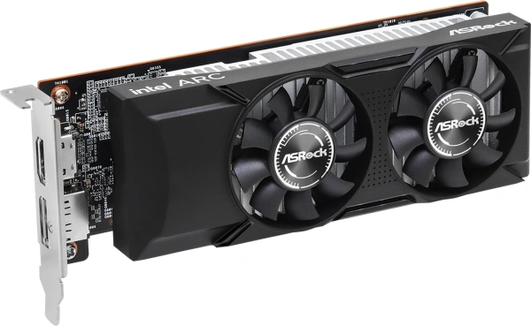 Видеокарта Asrock PCI-E 4.0 A380 LP 6G INTEL ARC A380 6Gb 96bit GDDR6 2000/15500 HDMIx1 DPx1 HDCP Ret low profile