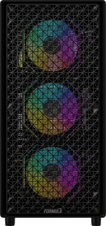 Корпус Formula Mana Dynamic черный без БП ATX 4x120mm 2x140mm 2xUSB3.0 audio bott PSU