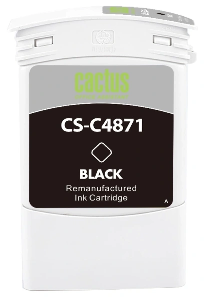 Картридж струйный Cactus CS-C4871 №80 черный для HP DJ 1050C/1055CM/1000 с чипом