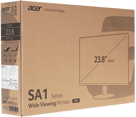 Монитор Acer 23.8" SA241YHBI черный VA 4ms 16:9 HDMI матовая 250cd 178гр/178гр 1920x1080 100Hz FreeSync VGA FHD 2.66кг