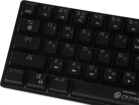 Клавиатура Оклик K713X механическая черный USB Multimedia for gamer LED