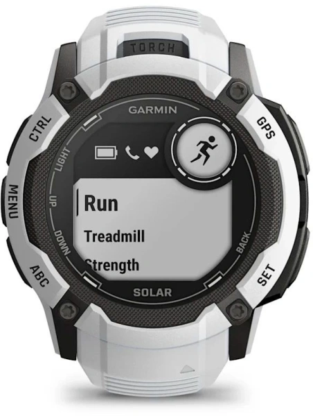 Смарт-часы Garmin Instinct 2X Solar 50мм 1" MIP корп.белый/черный рем.белый (010-02805-04)