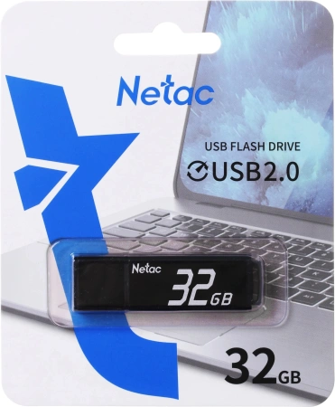 Флеш Диск Netac 32Gb U351 NT03U351N-032G-20BK USB2.0 серый