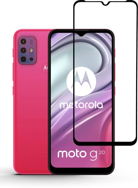 Защитное стекло для экрана Brosco черный для Motorola Moto G20 1шт. (MOTO-G20-FSP-GLASS-BLACK)