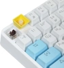 Клавиатура Оклик K951X механическая белый USB Multimedia for gamer LED (подставка для запястий) (1901079) кабель 1.8м