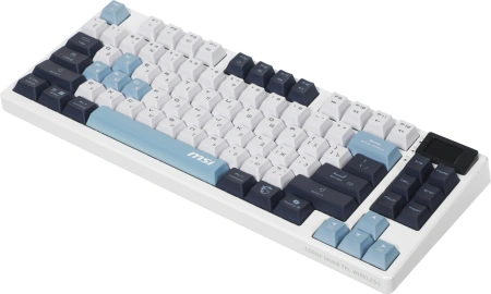 Клавиатура MSI Forge GK600 механическая белый/синий USB беспроводная BT/Radio Multimedia for gamer LED (S11-43RUP01-HH9) кабель 1.8м
