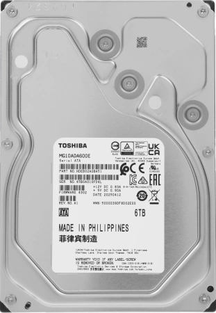 Жесткий диск Toshiba SATA-III 6TB MG10ADA600E Server Enterprise Capacity 512E (7200rpm) 512Mb 3.5"