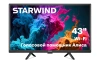 Телевизор LED Starwind 43" SW-LED43UG405 Яндекс.ТВ Frameless черный 4K Ultra HD 60Hz DVB-T DVB-T2 DVB-C DVB-S DVB-S2 USB WiFi Smart TV