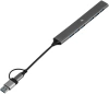 Разветвитель USB-C + USB-A Digma DHUB-7USB-AC-3.0 7порт. серебристый