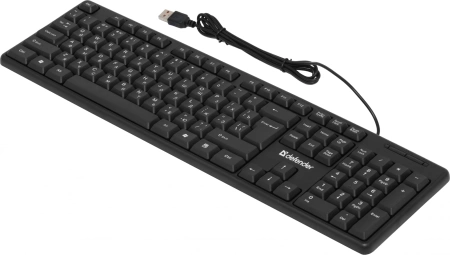 Клавиатура Defender Element HB-520 черный USB (45522) кабель 1.5м