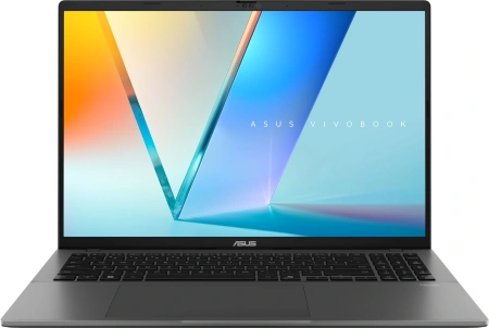 Ноутбук Asus VivoBook S16 S3607CA-SH100 Core Ultra 5 225H 16Gb SSD512Gb Intel Arc 16" OLED WUXGA (1920x1200) без ОС grey WiFi BT Cam (90NB16I2-M00720)