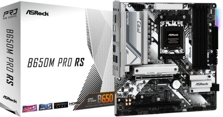 Материнская плата Asrock B650M PRO RS Socket AM5 AMD B650 4xDDR5 mATX AC`97 8ch(7.1) 2.5Gg RAID+HDMI+DP