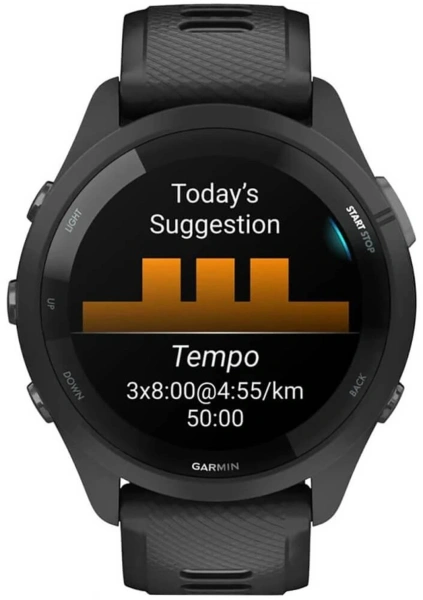 Смарт-часы Garmin Forerunner 265 33мм 1.3" AMOLED корп.черный рем.черный (010-02810-10)
