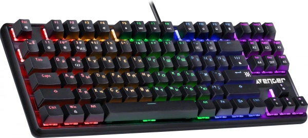 Клавиатура Defender Avenger GK-412 RU механическая черный USB Multimedia for gamer для ноутбука LED (45410)